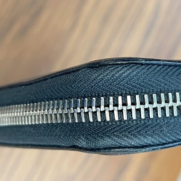 Prada 2ML220 Navy Saffiano Leather Long Wallet w/ Pockets Galore! - Preowned - Picture 9 of 15